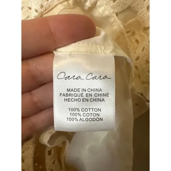 Cara Cara Marsielle Crochet Cotton Midi Dress Cream NWT Size XS - Picture 10 of 10